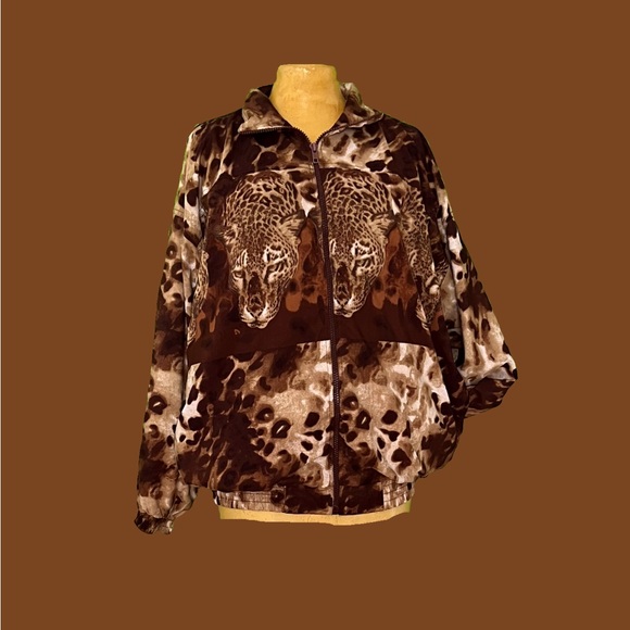 🐆Vintage Leopard Print Zip-Up Jacket🐆 - Picture 1 of 4